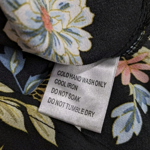 Princess Polly Black Floral Mini Dress 6 Slip Dress Y2K 90s Whimsigoth - Picture 8 of 11